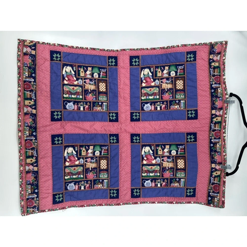 Country Cottage Core Lap Quilt Throw Or Wall Hanging 34